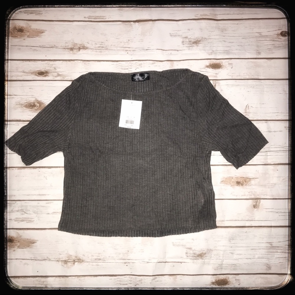 Topshop Ribbed Crop Top